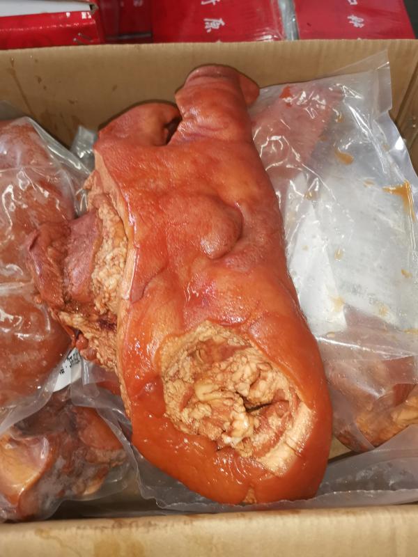 全熟五香卤猪头，1件20斤，7-9片