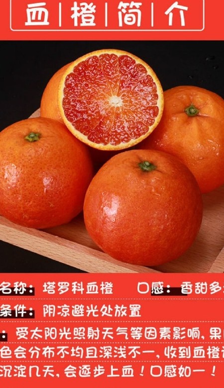 血橙新鲜当季水果塔罗科中华红橙子红心红肉脐橙非赣南整箱包邮