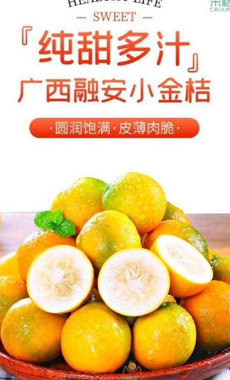 融安滑皮金桔一件代发基地直发广西特产批发社区团购新鲜现摘